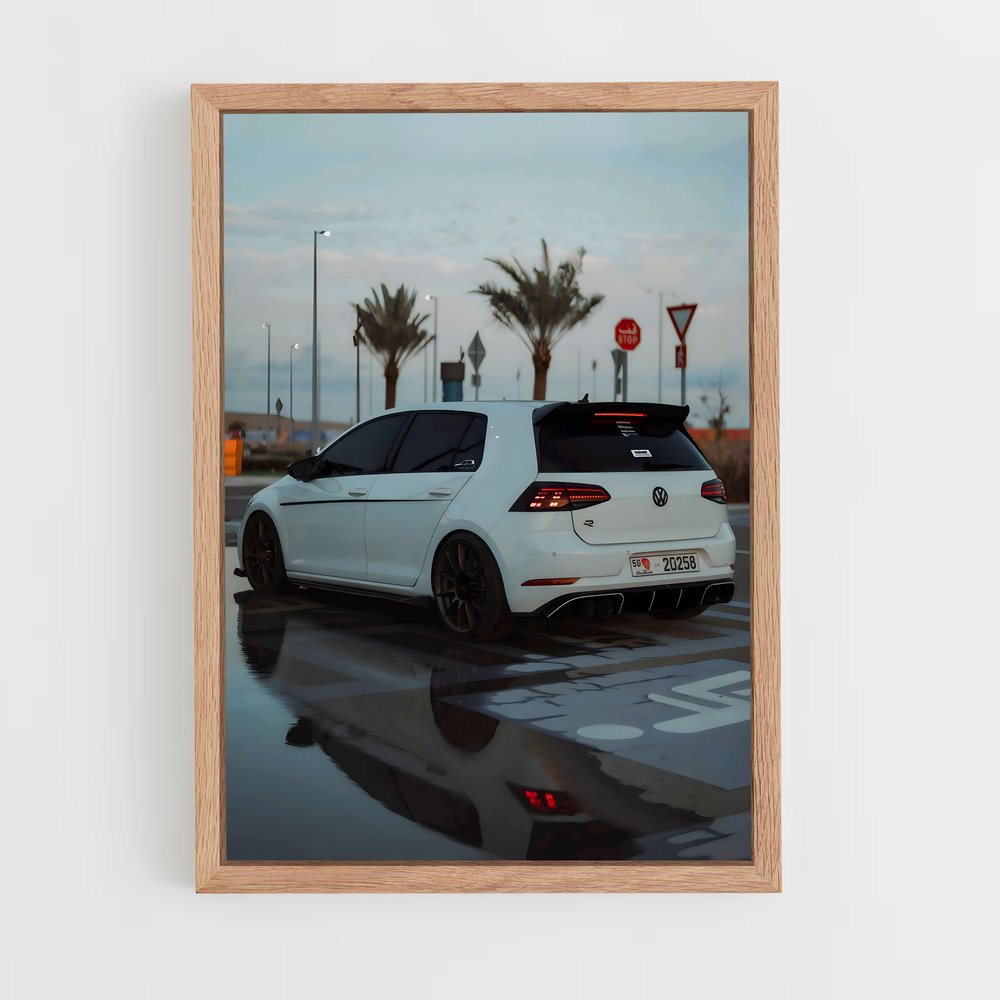Poster Golf sous la Pluie – affiche Volkswagen (vue 4)